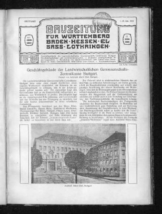 Geschäftsgebäude der Landwirtschaftlichen Genossenschafts-Zentralkasse Stuttgart