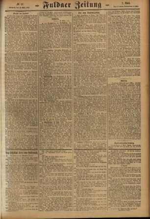 Zweite Ausgabe vom Mittwoch, den 10. März 1915.
