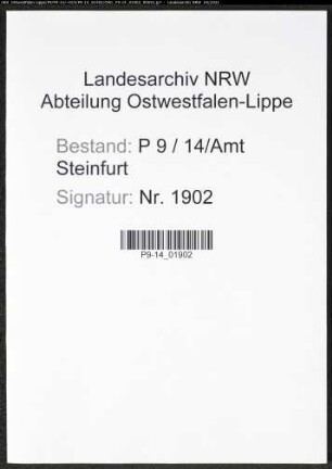 Heiratsregister Standesamt Amt Steinfurt