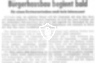 Bürgerhausbau beginnt bald