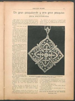 Un gran pesquisante y una gran pesquisa - Joya recuperada