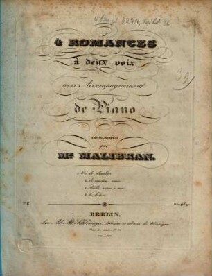 4 romances à deux voix avec accompagnement de piano, 2. Le rendez-vous