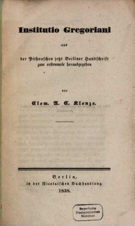 Institutio Gregoriani