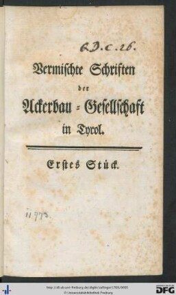 Titelblatt der Reihe.