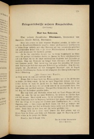 179-192, Kriegserlebnisse unserer Korpsbrüder (Fortsetzung)