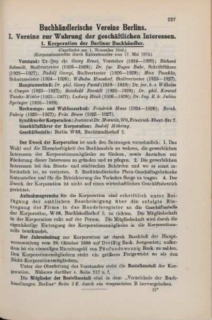 Buchhändlerische Vereine Berlins
