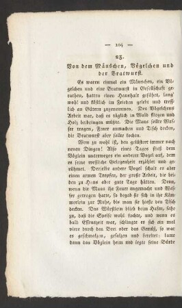 23. Von dem Mäuschen, Vögelchen und der Bratwurst.