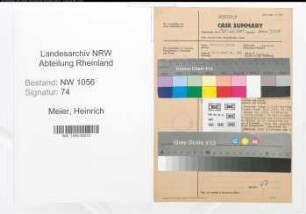 Entnazifizierung Heinrich Meier , geb. 09.08.1894 (Bauunternehmer)