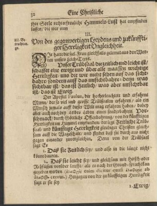 III. Von des gegenwertigen Leydens und zukünfftiger HerrligkeitUngleichheit.