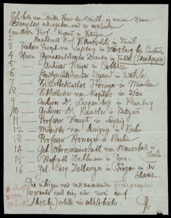 Brief von Jacob Grimm an Dieterichsche Buchhandlung, Göttingen