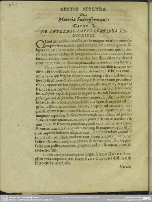 Sectio Secunda. De Materia Sudoriferorum