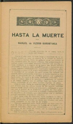 Hasta la muerte [Parte única]