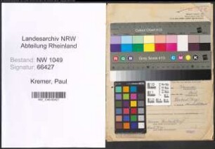 Entnazifizierung Paul Kremer , geb. 16.08.1906 (Friseur)