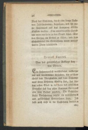 Drittes Kapitel. Von der gerichtlichen Anklage bey den Neuern