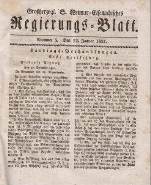 Nr. 3 : 12. Januar 1821