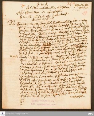 Brief von Joachim Christian Berchelmann an August Hermann Francke.
