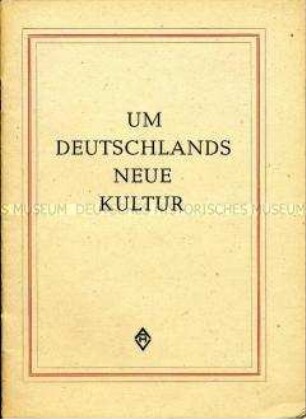 Dokumentation zur Gründungskonferenz des Kulturbundes