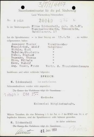 Linkenheil, Elise