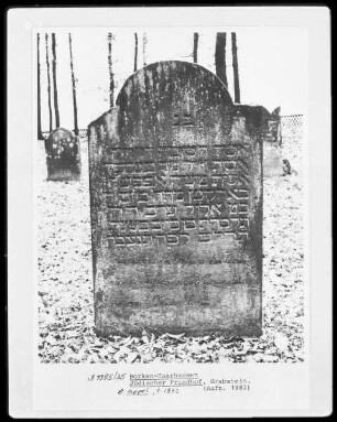 Grabstein B. Appel (+1872)