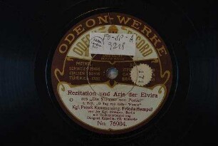 Rezitation und Arie der Elvira aus "Die Stumme vom Portici" : I. Teil : "O Tag voll heller Wonne" / [Daniel-François-Esprit Auber]