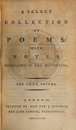A Collection of Poems : With Notes, Biographical And Historical, 3