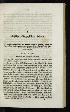 Erziehungslehre in katechetischer Form, nach bewährten Schriftstellern zusammengestellt : (Fortsetzung)