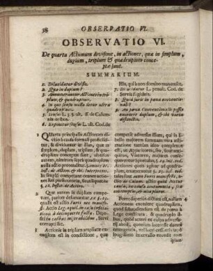 Observatio VI. - Observatio X.