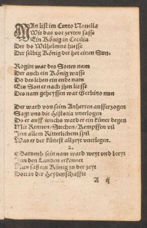 MAn list im Cento Nouella || Wie das vor zeyten sasse ||
