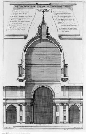 Templum vaticanum et ipsius origo - p. 331: Roma, San Pietro in Vaticano, crociera e cupola, sezione diagonale