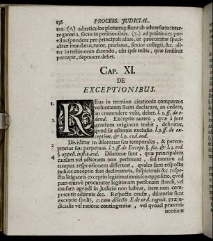 Cap. XI. De Exceptionibus.