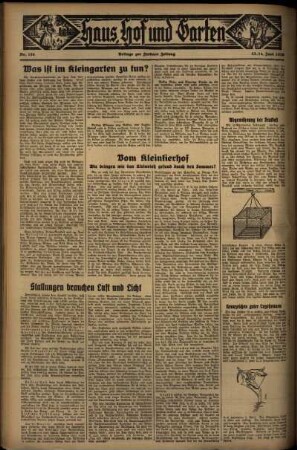 Vierte Ausgabe vom Sonntag, den 14. Juni 1936.