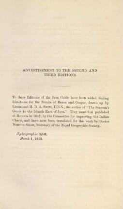 Advertisement to the second and third editions