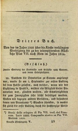 Des Herrn Abts de Berault-Bercastel, Domherrn an der Kirche zu Noyon, Geschichte des Christenthums : fortgesetzt von der Wahl des Pabstes Pius VII. im Jahre 1800 bis auf die Regierung des hl. Vaters Gregor XVI. im Jahre 1833 ; eine nothwendige Forsetung aller älteren Handbücher d. Kirchengeschichte ... aus dem Ital. übers., 5. Neueste Geschichte der Kirche Christi von der Wahl des Pabstes Pius VII. im Jahre 1800 bis auf die Regierung des hl. Vaters Gregor XVI. im Jahre 1833 : eine nothwendige Fortsetzung aller ältern Handbücher der Kirchengeschichte, aber auch ein selbstständiges Werk