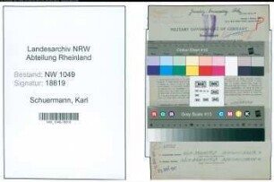 Entnazifizierung Karl Schuermann , geb. 08.12.1898 (Arbeiter)