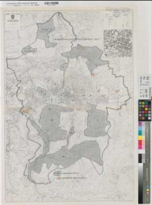 Iserlohn (Iserlohn) Landschaftsschutzgebiete 1963 1 : 10 000 93 x 62 Einzeichnung in Pause Regierung Arnsberg
