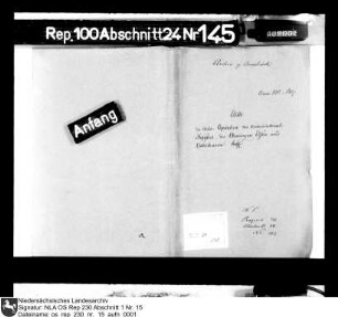 Regul-Benefizien des archidiakonalischen Registers der Obedienzen Essen und Osterhusen