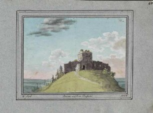 'Ruine auf dem Bussen' Aquarell (Nr. 117a)