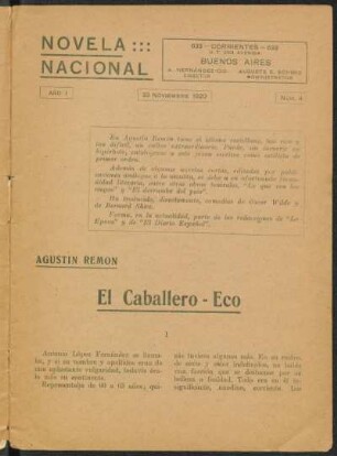 1920000400: El caballero-eco