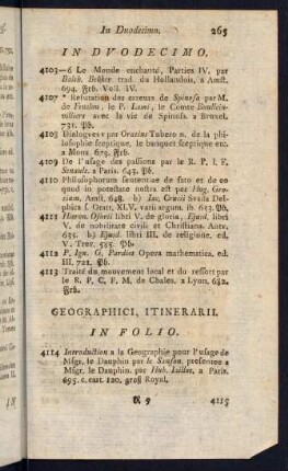 Geographici, Itinerarii