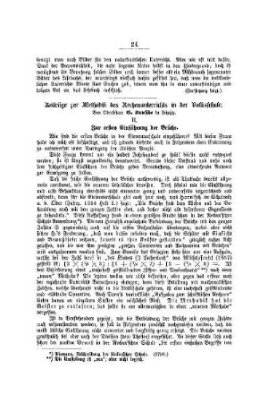 Beiträge zur Methodik des Rechenunterrichts in der Volksschule : (Fortsetzung)