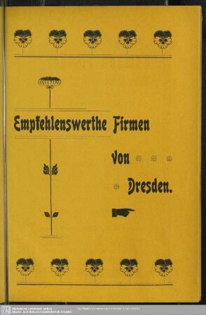 Empfehlenswerthe Firmen von Dresden