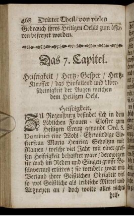 Das 7. Capitel. Heisrigkeit/ Hertz Gesper/ Hertz- Klopffer [...]