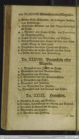 Tit. XXXVIII. Braunstein oder Magnesia