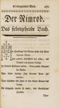 Das siebenzehende Buch.