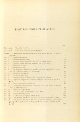 Table des cartes et gravures