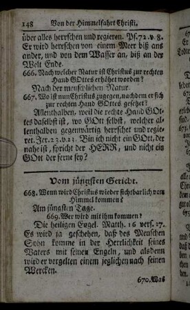 Vom jüngsten Gericht. - Von der Auferstehung der Todten.