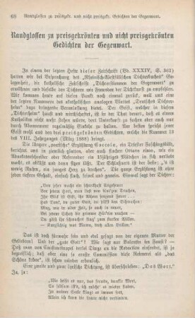 68-77 Randglossen zu preisgekrönten und nicht preisgekrönten Gedichten der Gegenwart