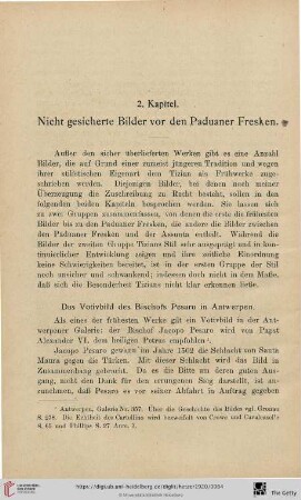 2. Kapitel: Nicht gesicherte Bilder vor den Paduaner Fresken
