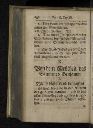 X. Von dem Erbtheil des Stammes Benjamin.