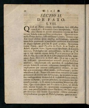22-43, Sectio II. De Fato.